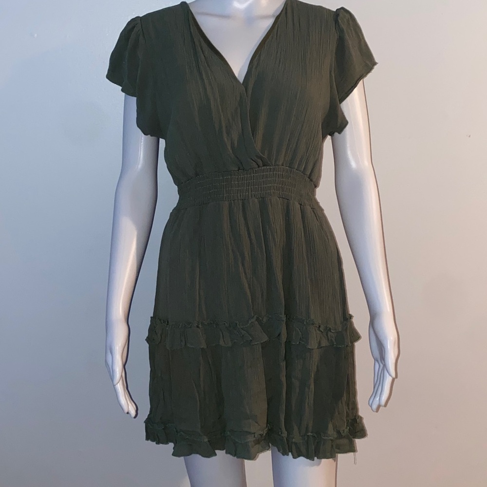 Altar'd State Olive Green Mini Dress